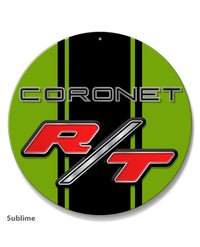 Dodge Coronet RT 1967 - 1968 Emblem Novelty Round Aluminum Sign