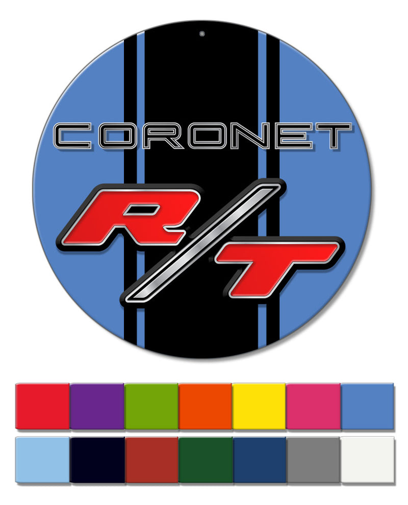 Dodge Coronet RT 1967 - 1968 Emblem Novelty Round Aluminum Sign