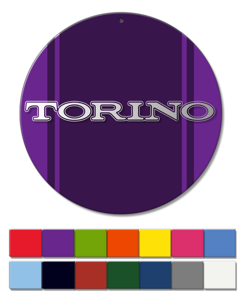 Ford Torino 1968 1970 Emblem Round Aluminum Sign