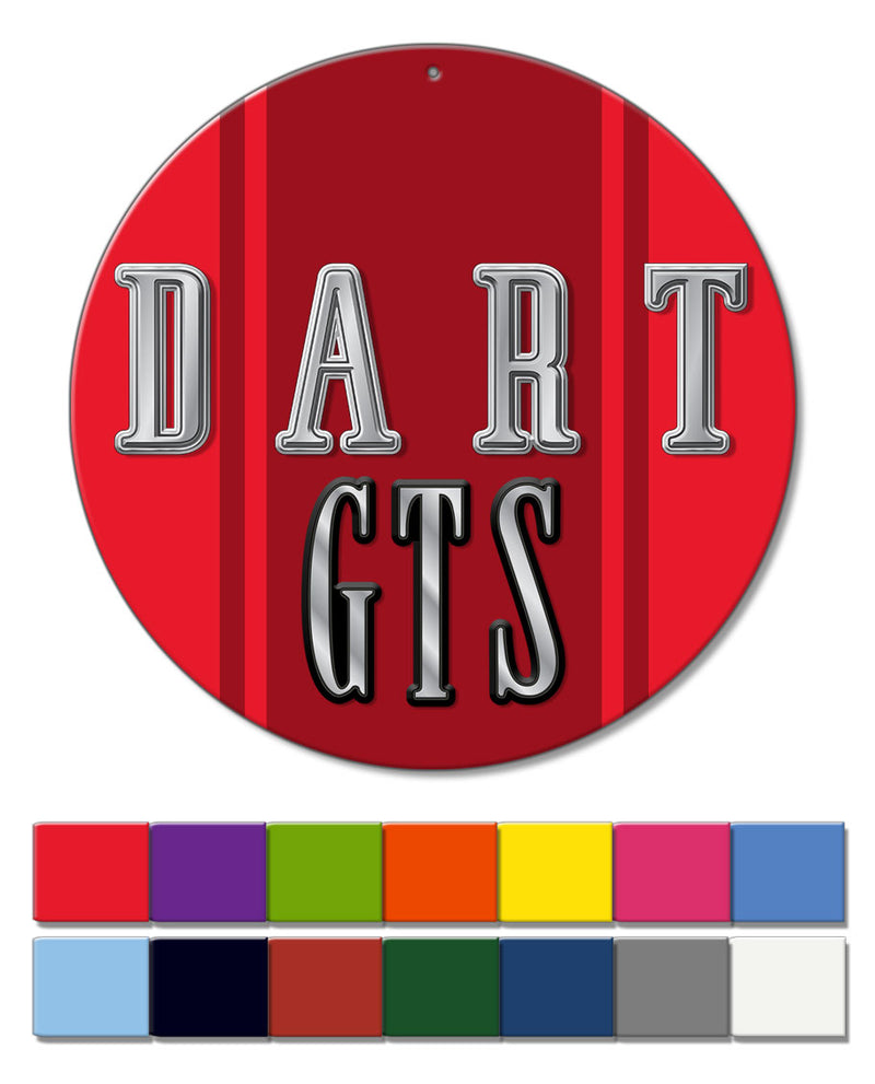 Dodge Dart GTS 1968 Emblem Novelty Round Aluminum Sign