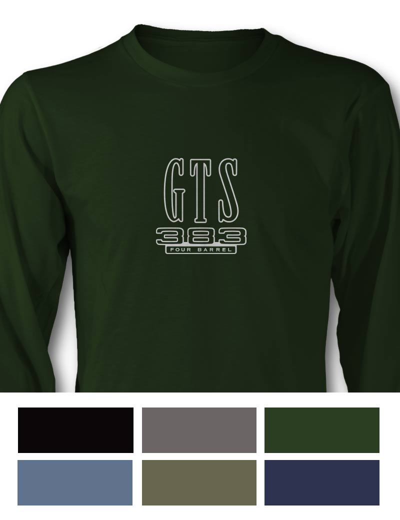 Dodge Dart GTS 383 1968 Emblem T-Shirt - Long Sleeves - Emblem