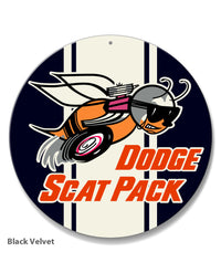 Dodge Scat Pack 1968 Emblem Round Aluminum Sign