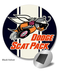 Dodge Scat Pack 1968 Emblem Round Fridge Magnet