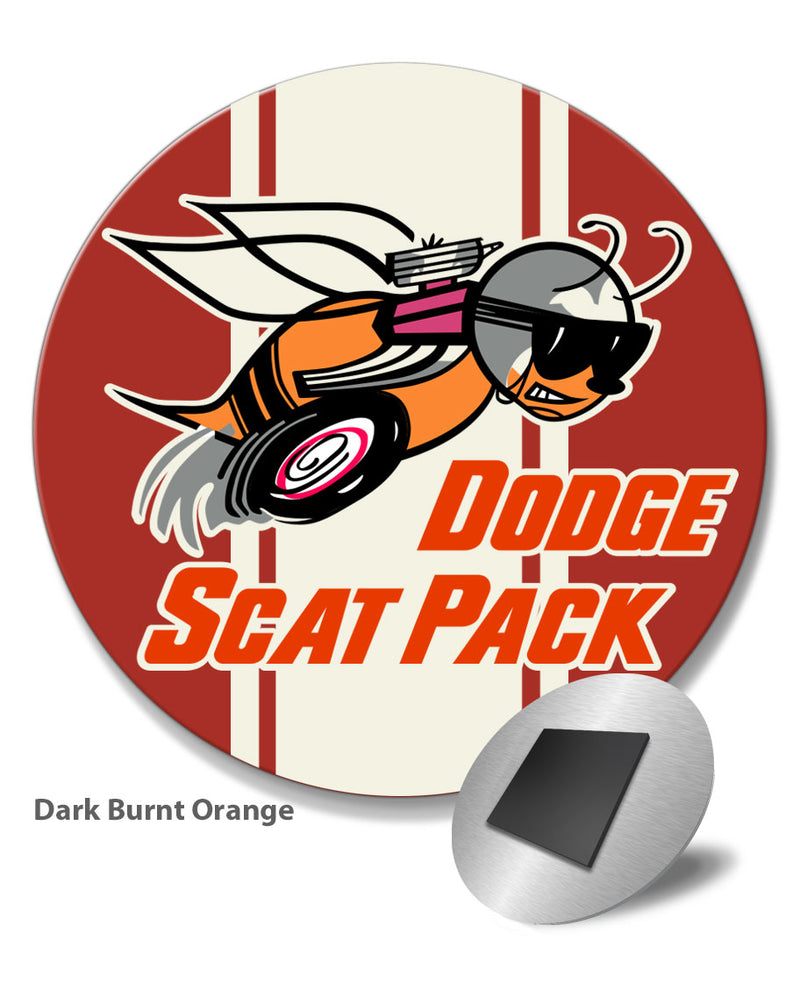 Dodge Scat Pack 1968 Emblem Round Fridge Magnet