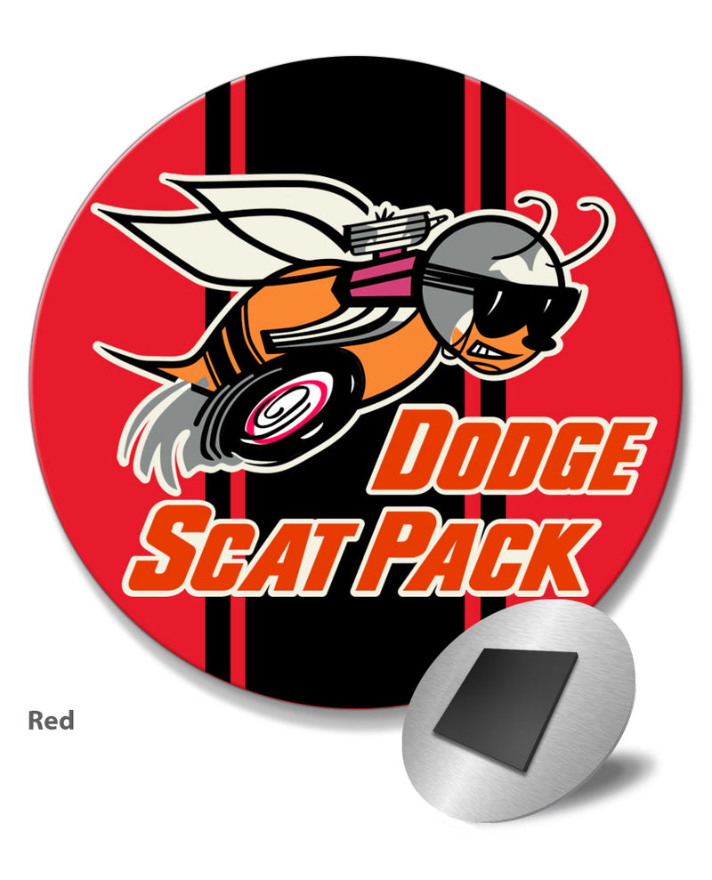 Dodge Scat Pack 1968 Emblem Round Fridge Magnet