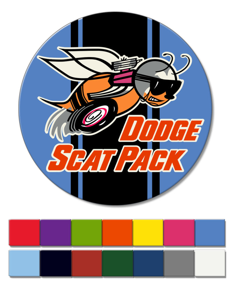 Dodge Scat Pack 1968 Emblem Round Fridge Magnet