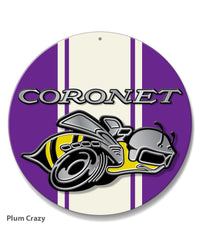 Dodge Coronet Super Bee 1969 - 1970 Emblem Novelty Round Aluminum Sign