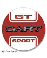 Dodge Dart GT Sport 1969 Emblem Novelty Round Aluminum Sign