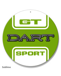 Dodge Dart GT Sport 1969 Emblem Novelty Round Aluminum Sign
