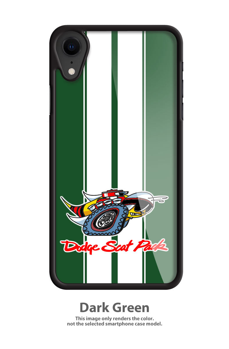 Dodge Scat Pack 1969 Emblem Smartphone Case - Racing Stripes - Logo