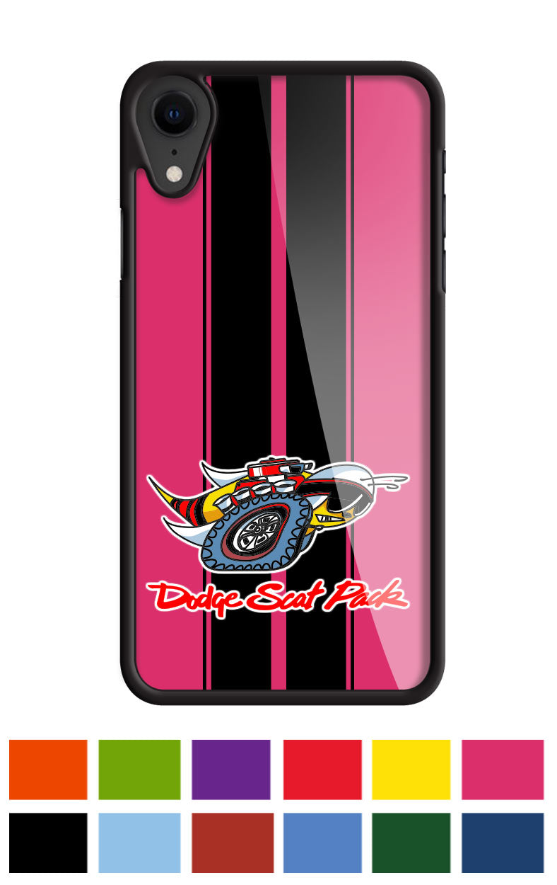 Dodge Scat Pack 1969 Emblem Smartphone Case - Racing Stripes - Logo