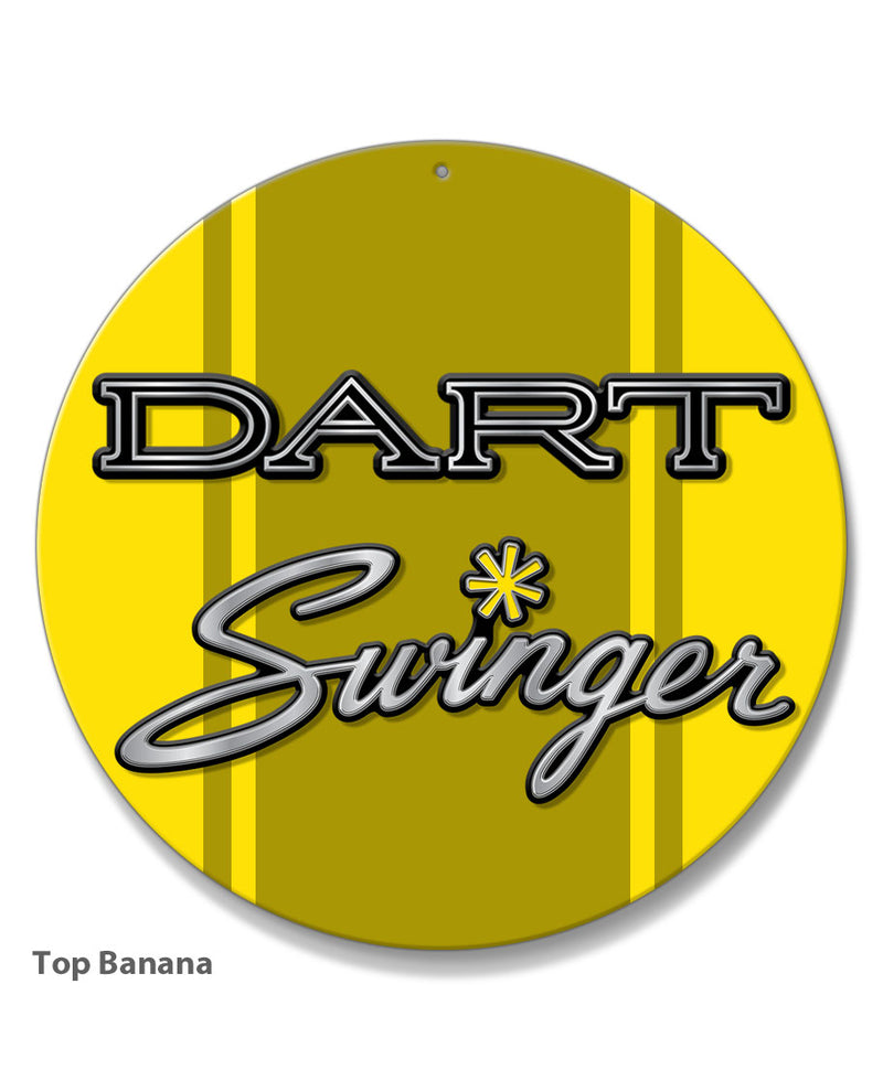 Dodge Dart Swinger 1970 Emblem Novelty Round Aluminum Sign