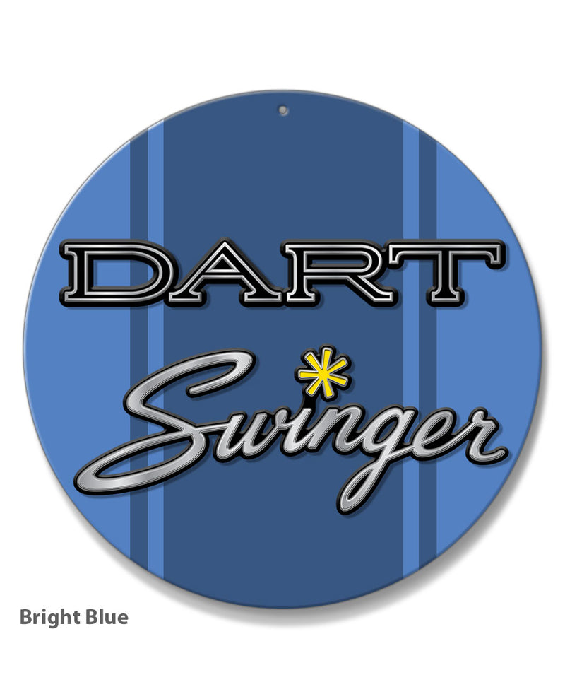 Dodge Dart Swinger 1970 Emblem Novelty Round Aluminum Sign