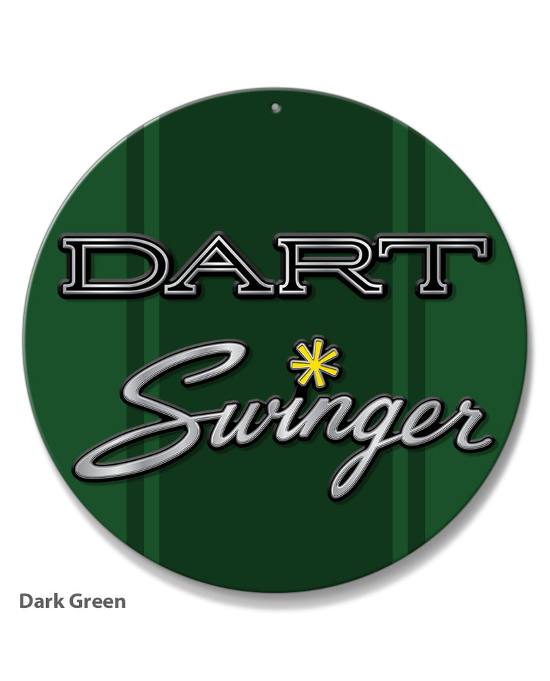 Dodge Dart Swinger 1970 Emblem Novelty Round Aluminum Sign