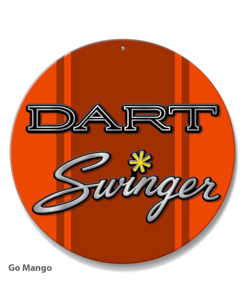 Dodge Dart Swinger 1970 Emblem Novelty Round Aluminum Sign