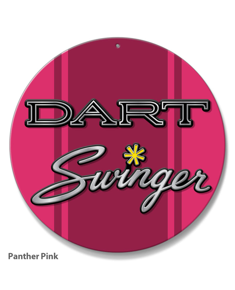 Dodge Dart Swinger 1970 Emblem Novelty Round Aluminum Sign