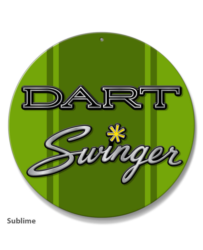 Dodge Dart Swinger 1970 Emblem Novelty Round Aluminum Sign