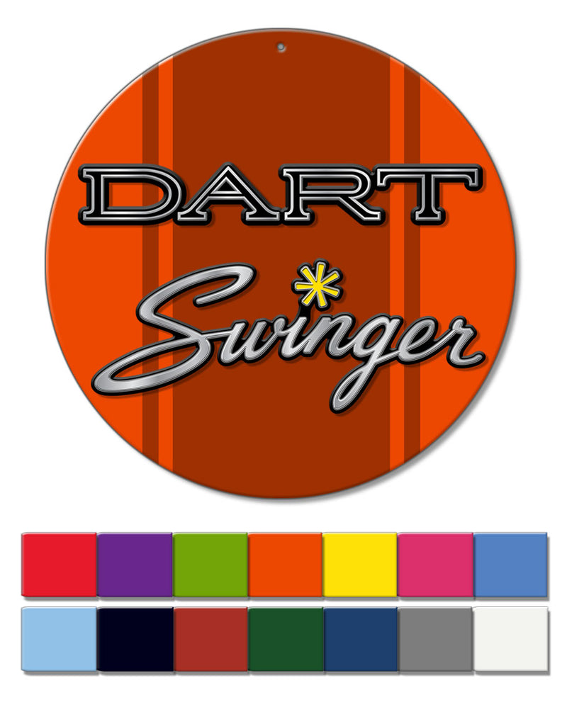 Dodge Dart Swinger 1970 Emblem Novelty Round Aluminum Sign