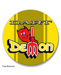 Dodge Dart Demon 1971 Emblem Novelty Round Aluminum Sign