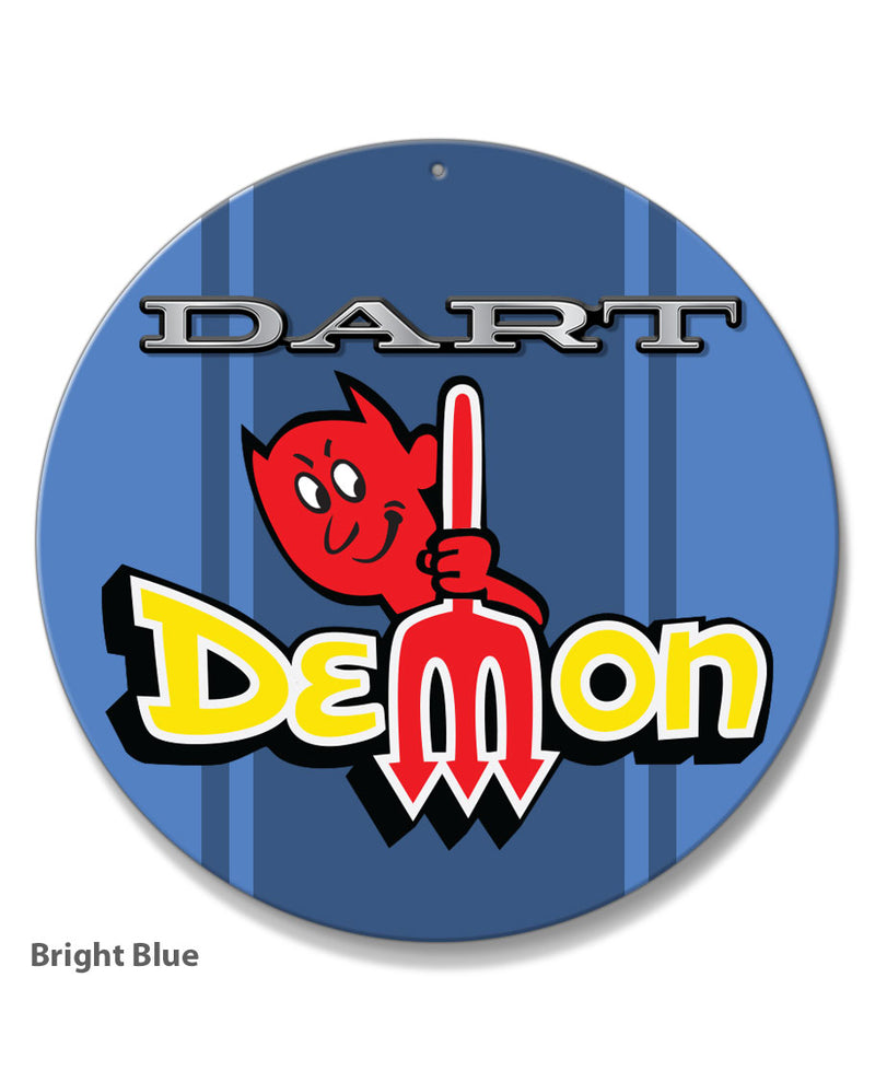 Dodge Dart Demon 1971 Emblem Novelty Round Aluminum Sign