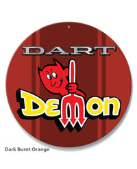 Dodge Dart Demon 1971 Emblem Novelty Round Aluminum Sign