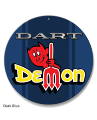 Dodge Dart Demon 1971 Emblem Novelty Round Aluminum Sign