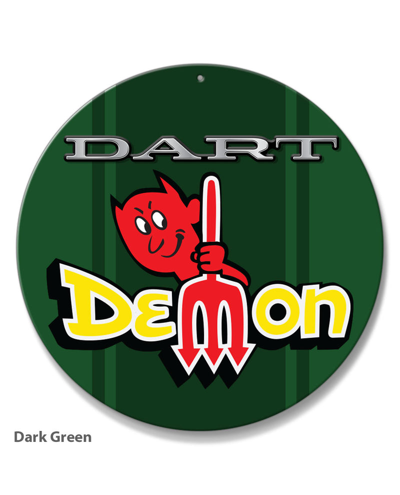 Dodge Dart Demon 1971 Emblem Novelty Round Aluminum Sign