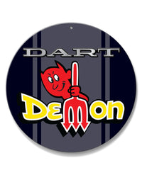 Dodge Dart Demon 1971 Emblem Novelty Round Aluminum Sign