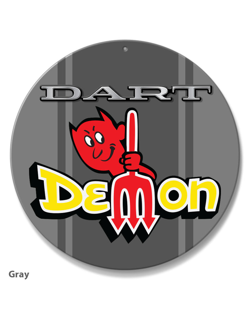 Dodge Dart Demon 1971 Emblem Novelty Round Aluminum Sign