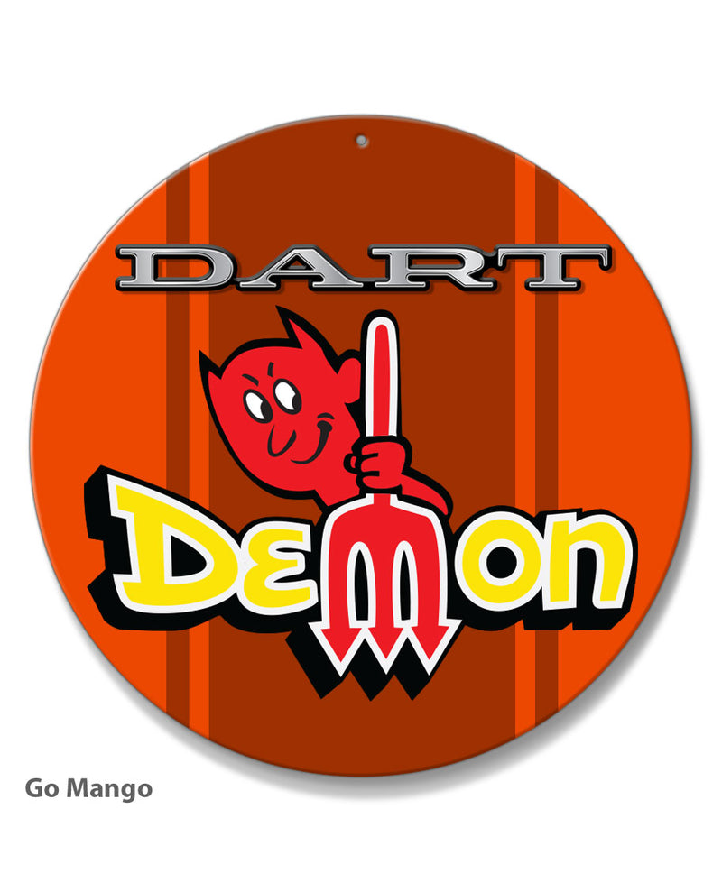 Dodge Dart Demon 1971 Emblem Novelty Round Aluminum Sign