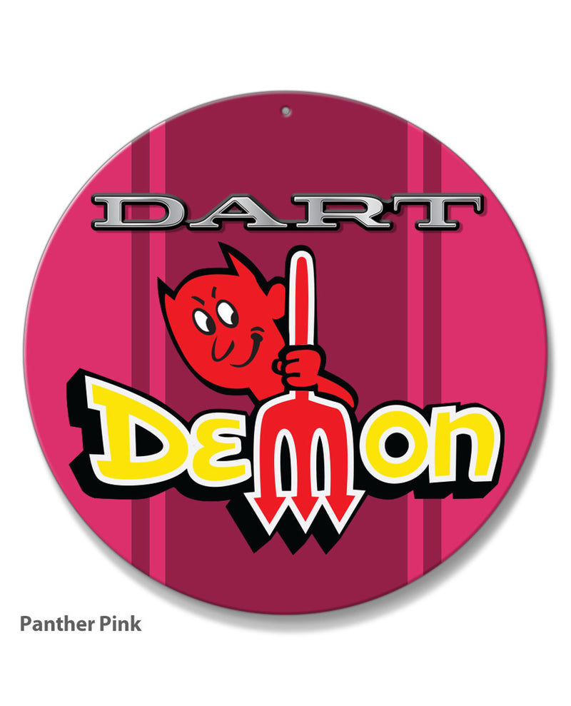 Dodge Dart Demon 1971 Emblem Novelty Round Aluminum Sign