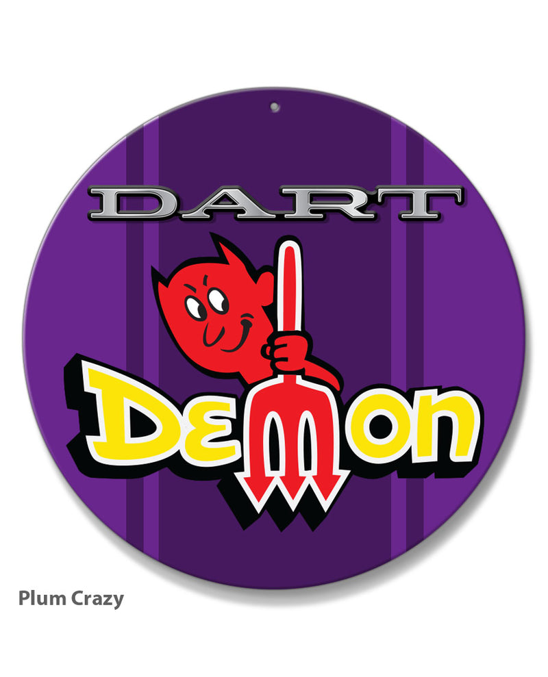 Dodge Dart Demon 1971 Emblem Novelty Round Aluminum Sign