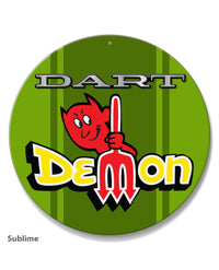 Dodge Dart Demon 1971 Emblem Novelty Round Aluminum Sign