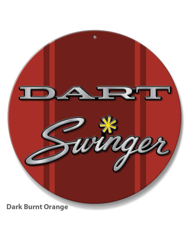 Dodge Dart Swinger 1971 Emblem Novelty Round Aluminum Sign