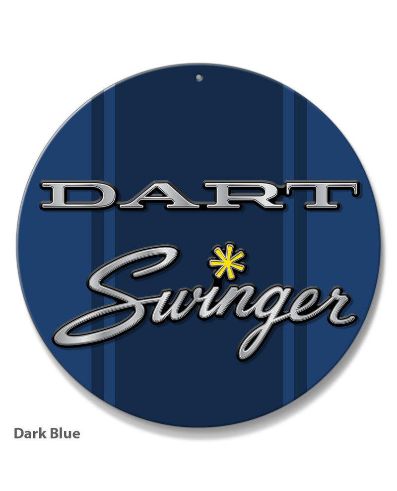 Dodge Dart Swinger 1971 Emblem Novelty Round Aluminum Sign