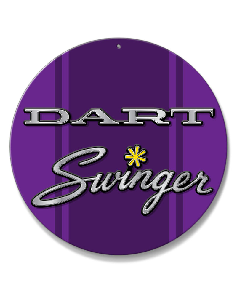 Dodge Dart Swinger 1971 Emblem Novelty Round Aluminum Sign