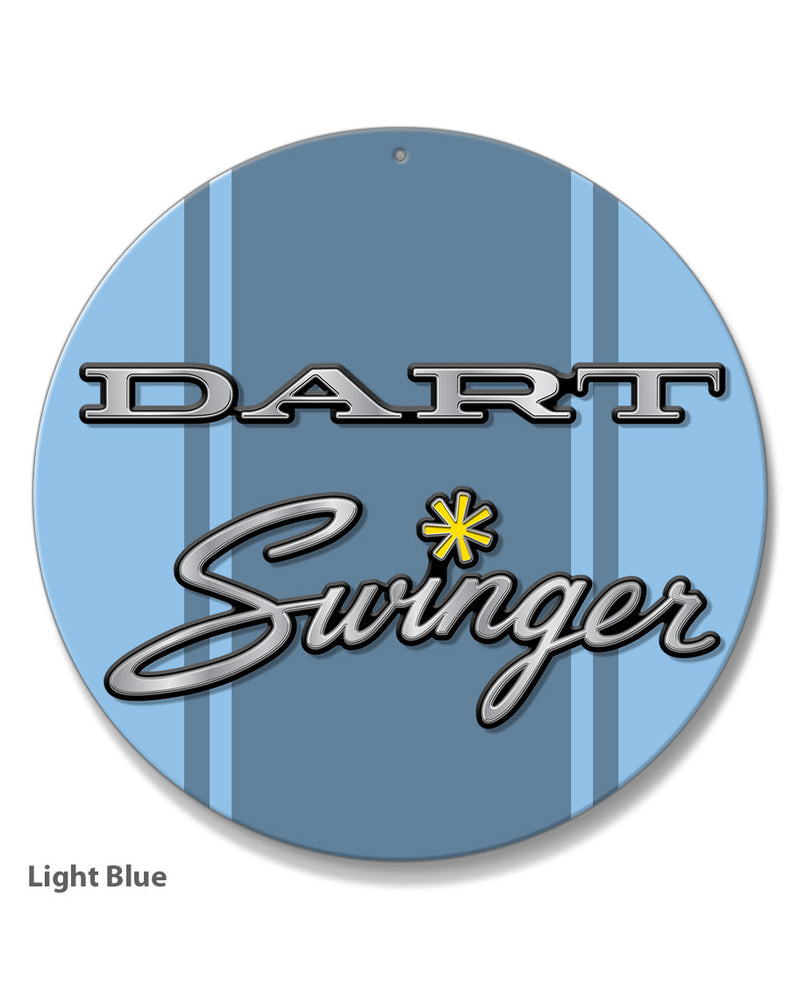 Dodge Dart Swinger 1971 Emblem Novelty Round Aluminum Sign