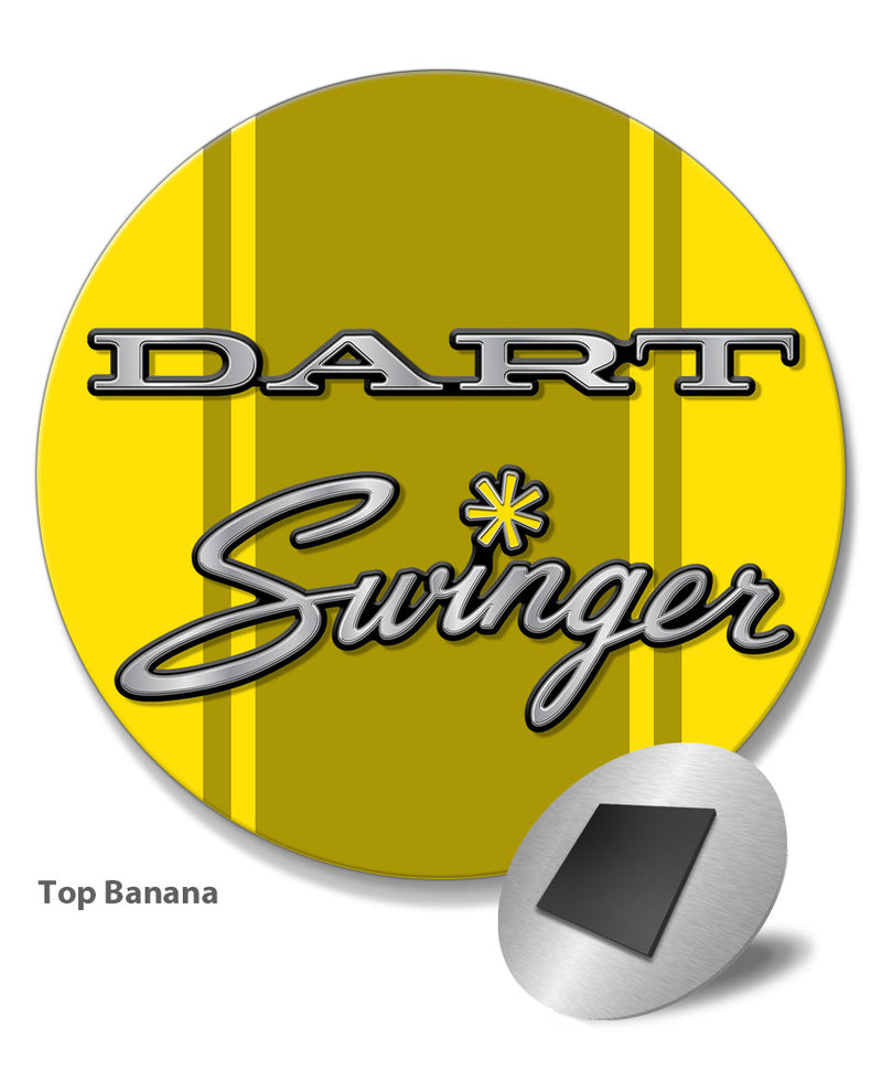 Dodge Dart Swinger 1971 Emblem Novelty Round Fridge Magnet