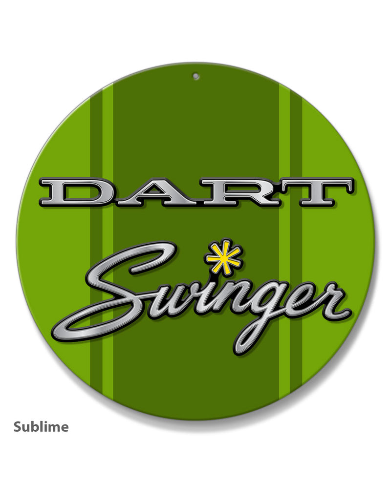 Dodge Dart Swinger 1971 Emblem Novelty Round Aluminum Sign