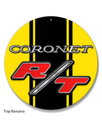 Dodge Coronet RT 1969 - 1970 Emblem Novelty Round Aluminum Sign