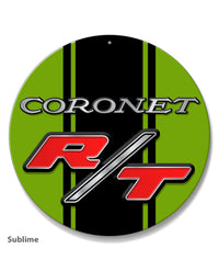 Dodge Coronet RT 1969 - 1970 Emblem Novelty Round Aluminum Sign