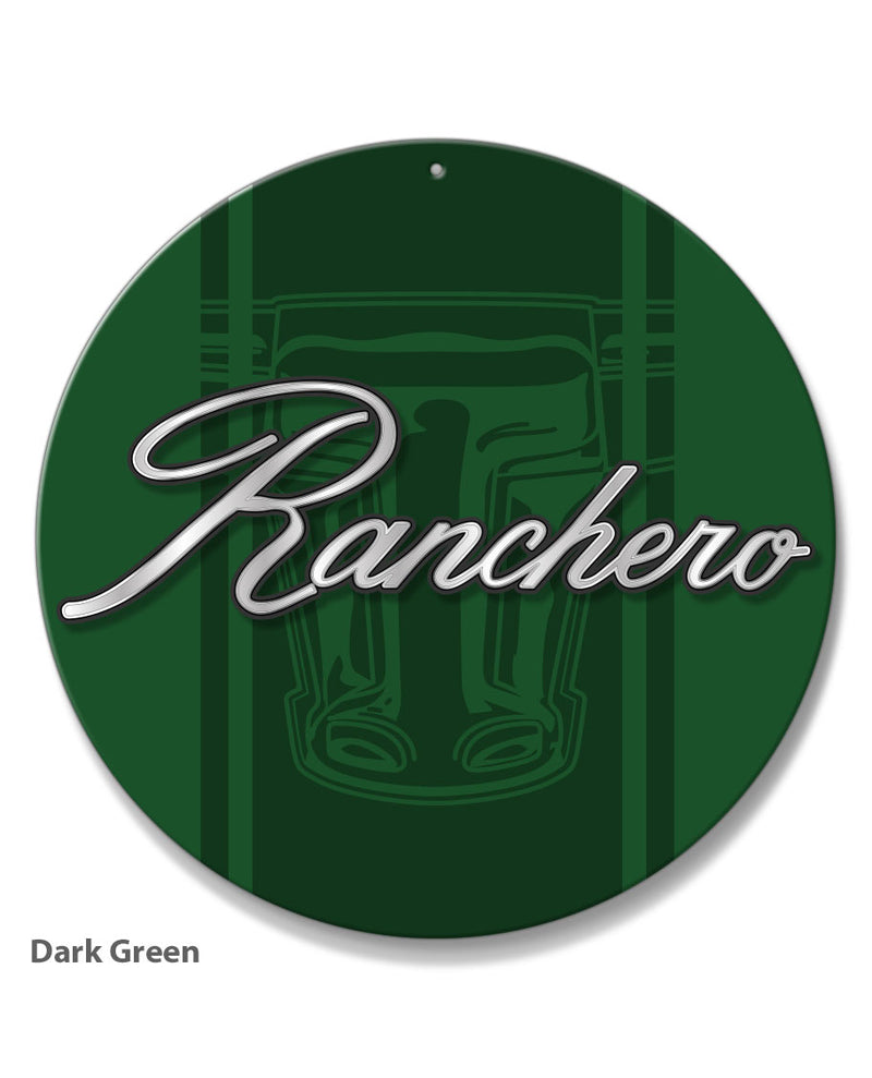 1972 - 1976 Ford Ranchero Front Fender Emblem Round Aluminum Sign