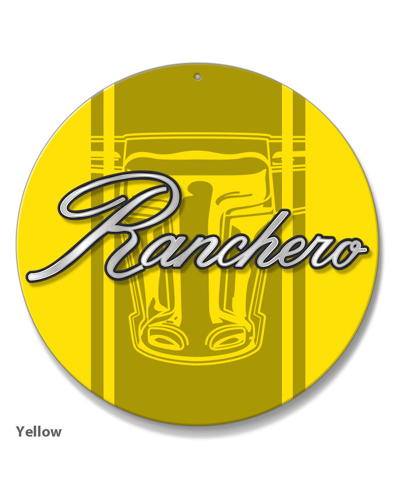 1972 - 1976 Ford Ranchero Front Fender Emblem Round Aluminum Sign