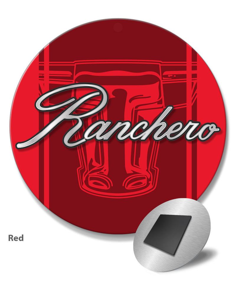 1972 - 1976 Ford Ranchero Front Fender Emblem Round Fridge Magnet