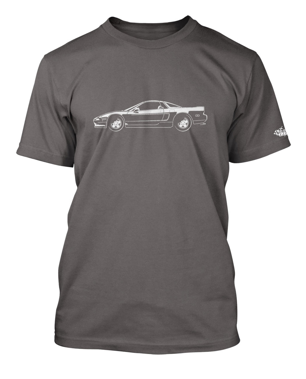 Honda Acura NSX 1990 - 2005 Coupe T-Shirt - Men - Side View - Charcoal - Extra Large