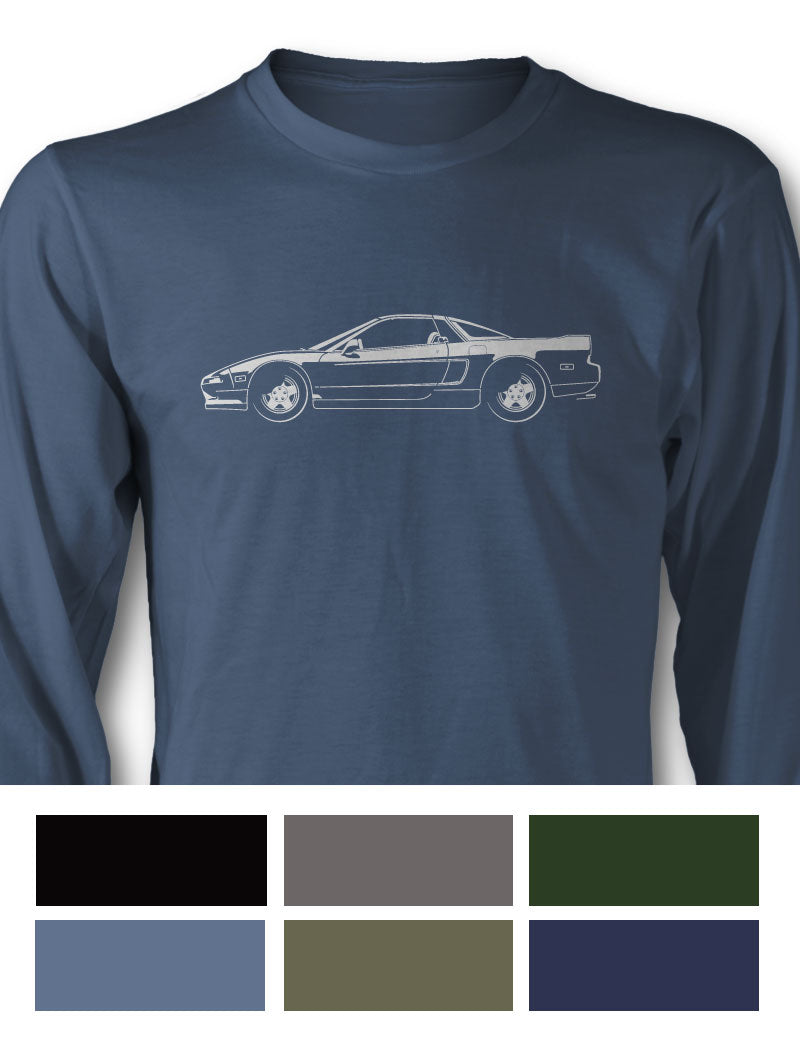 Honda Acura NSX 1990 - 2005 Long Sleeve T-Shirt - Side View