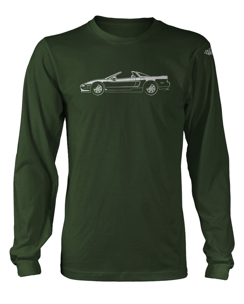 Honda Acura NSX Top Off 1990 - 2005 T-Shirt - Long Sleeves - Side View