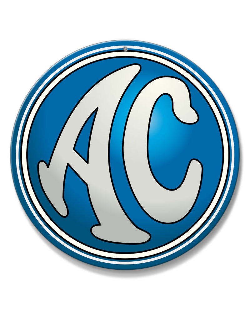 AC Emblem Round Aluminum Sign