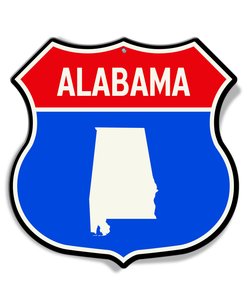 State of Alabama Interstate - Shield Shape - Aluminum Sign