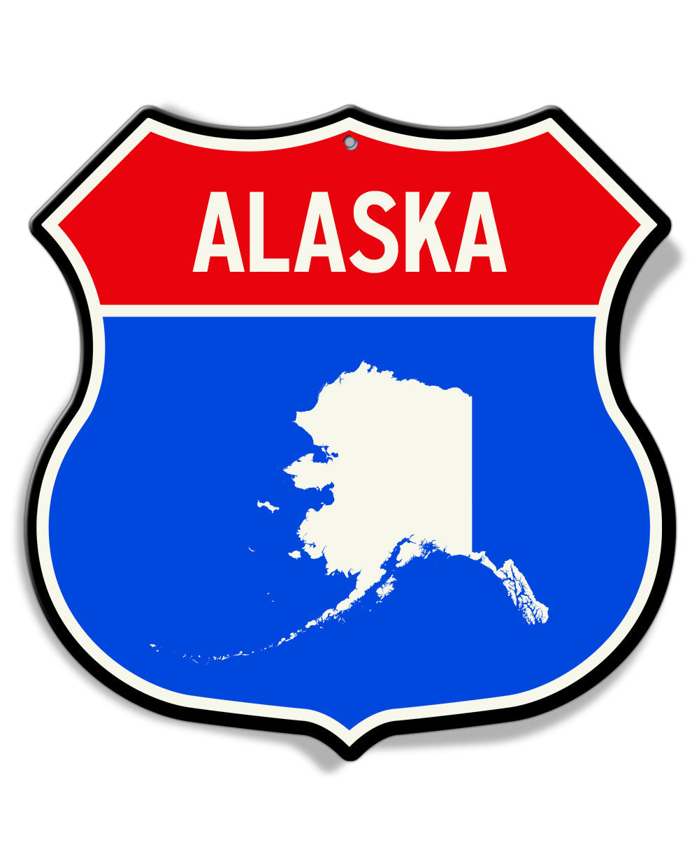 State of Alaska Interstate - Shield Shape - Aluminum Sign